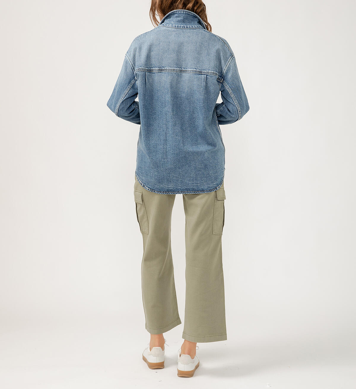 Silver Ladies Shirt Jacket
