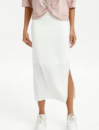 Lounge Nine Charley Knit Skirt-Snow White