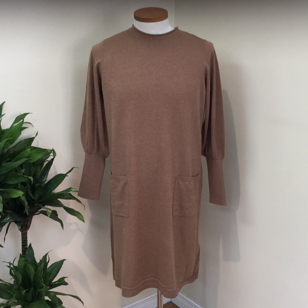 Cream Anva Knit Dress- Mollie Fit