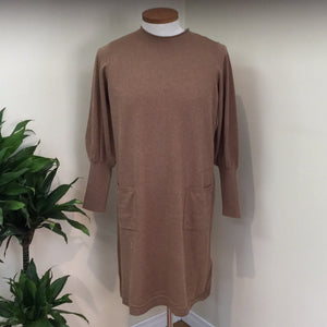 Cream Anva Knit Dress- Mollie Fit