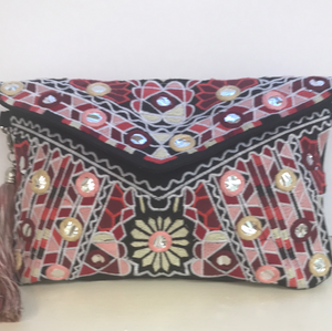 Red Pattern Clutch